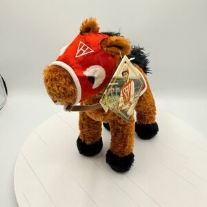 Breyer with Tag SEA BISCUIT Plush Toy Red Racing Silks Horse Stuffed Animal 2003